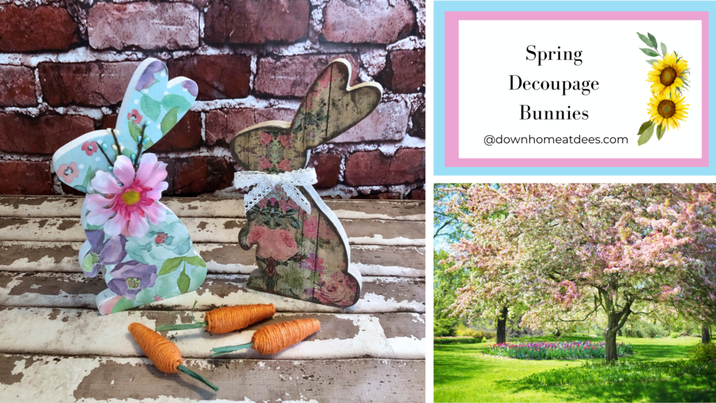 Spring Decopauge Spring Decoupage Bunny: A Charming Craft Project - Down Home at Dee’s
